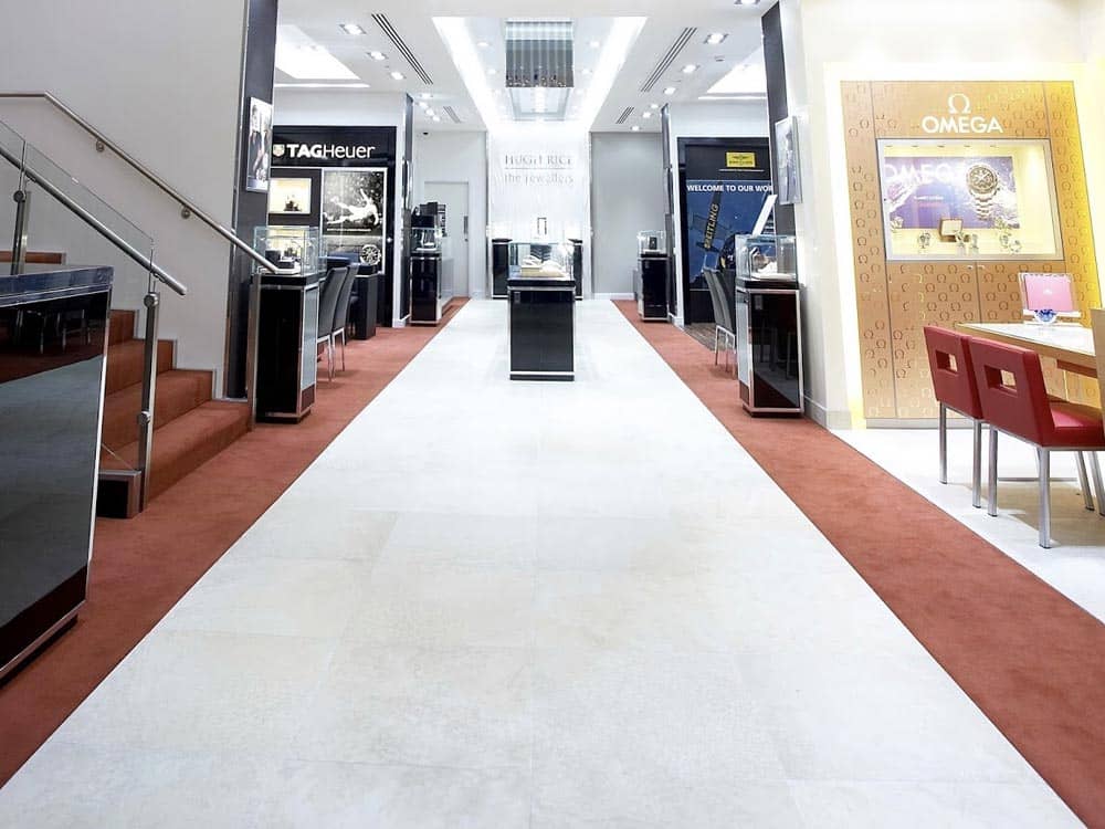 Hugh Rice Jewellers luxury commercial carpet