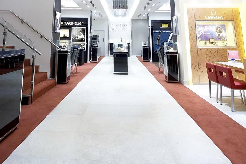Hugh Rice Jewellers luxury commercial carpet uai
